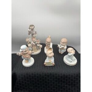 Set Of 6 Vintage Family Circus Porcelain Figurines